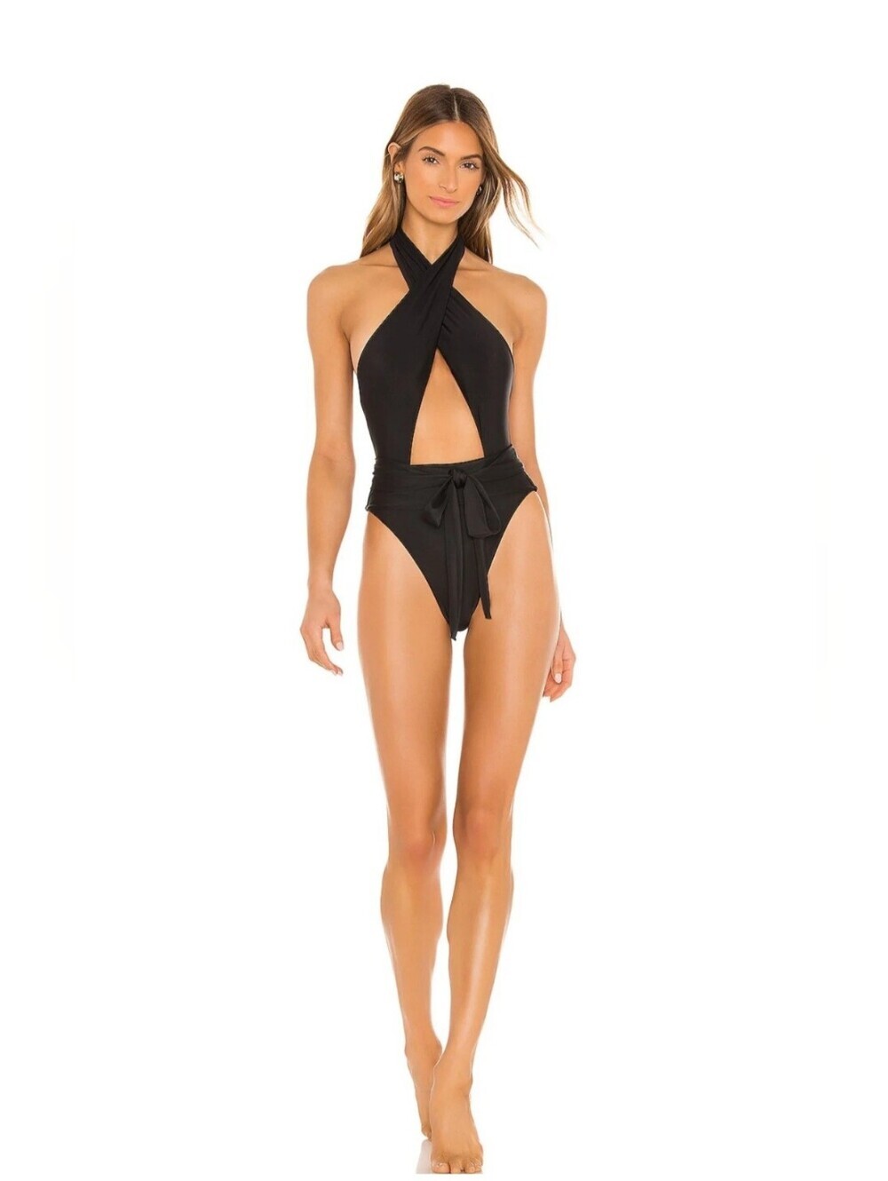 NWT PQ 'Midnight Gold - Alex' Black One-Piece Swimsuit